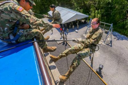 Rappelling at Fort Jackson