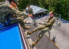 Rappelling at Fort Jackson